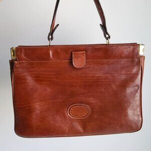 Vintage Italian Leather Handbag | Made in Italy